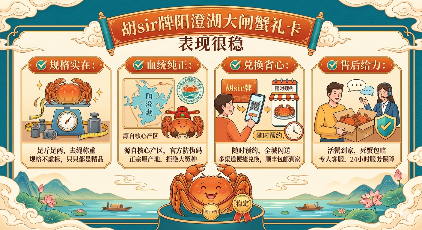 胡sir牌阳澄湖大闸蟹礼卡表现很稳